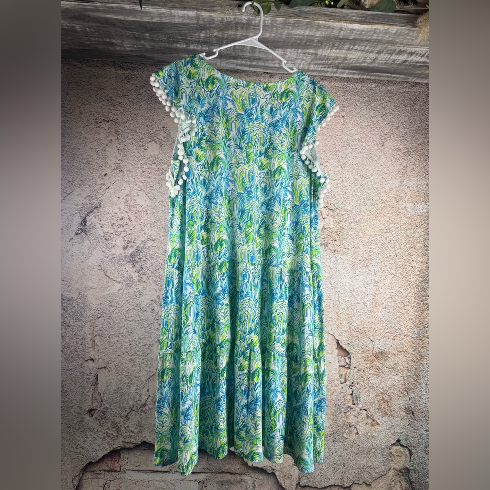 Lilly Pulitzer Blue and Green Floral Dress - Picture 6 of 7